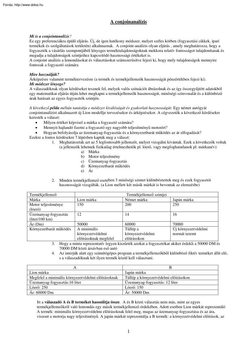 A conjoinanalízis