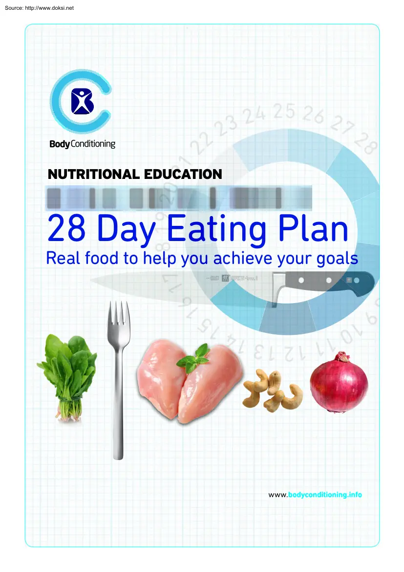 28 Day Eating Plan, Real Food to Help you Achieve Your Goals
