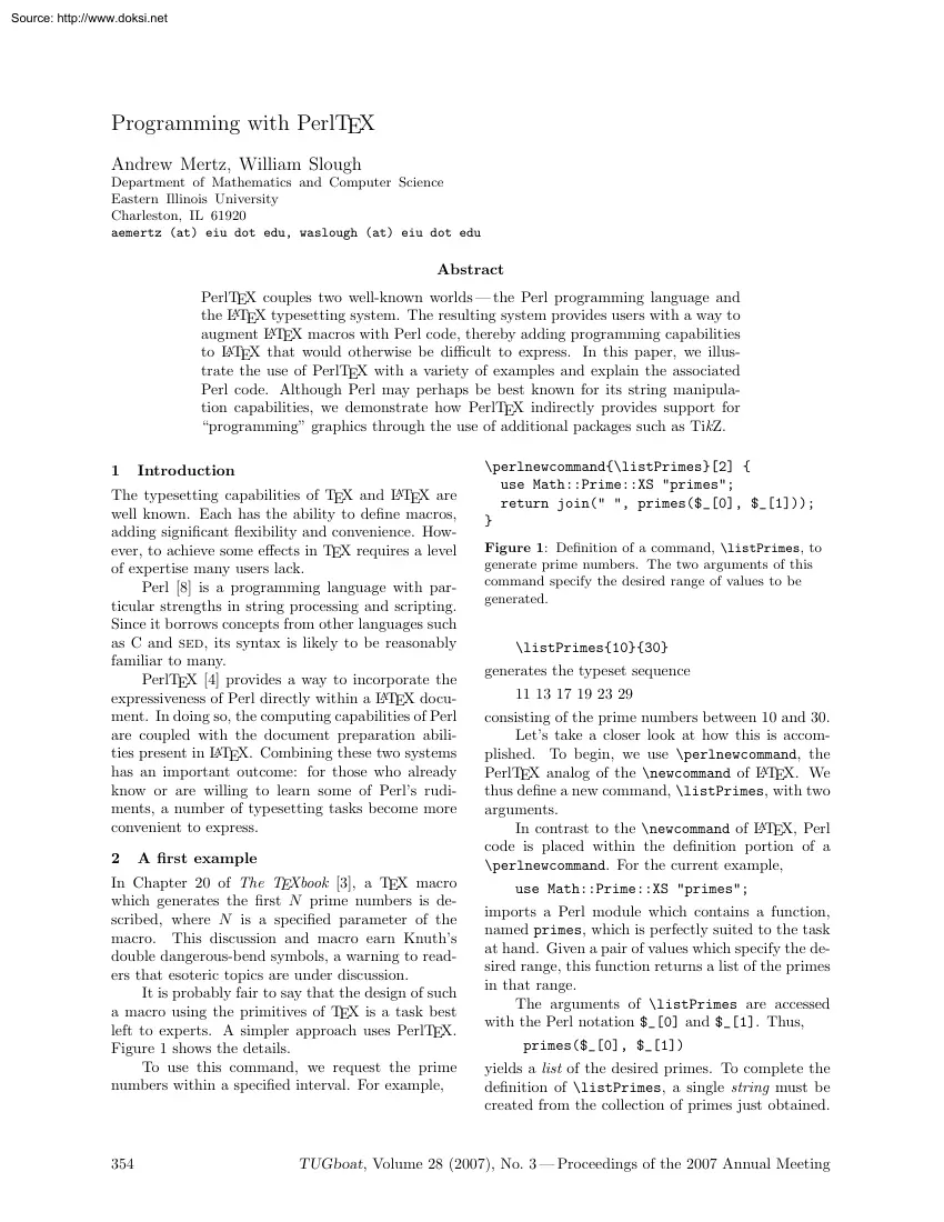 Mertz-Slough - Programming with PerlTEX