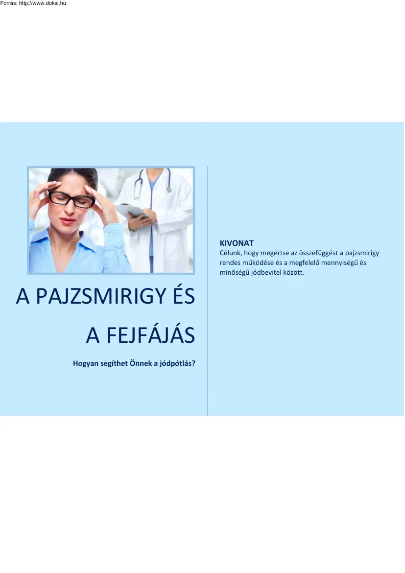 A pajzsmirigy és a fejfájás