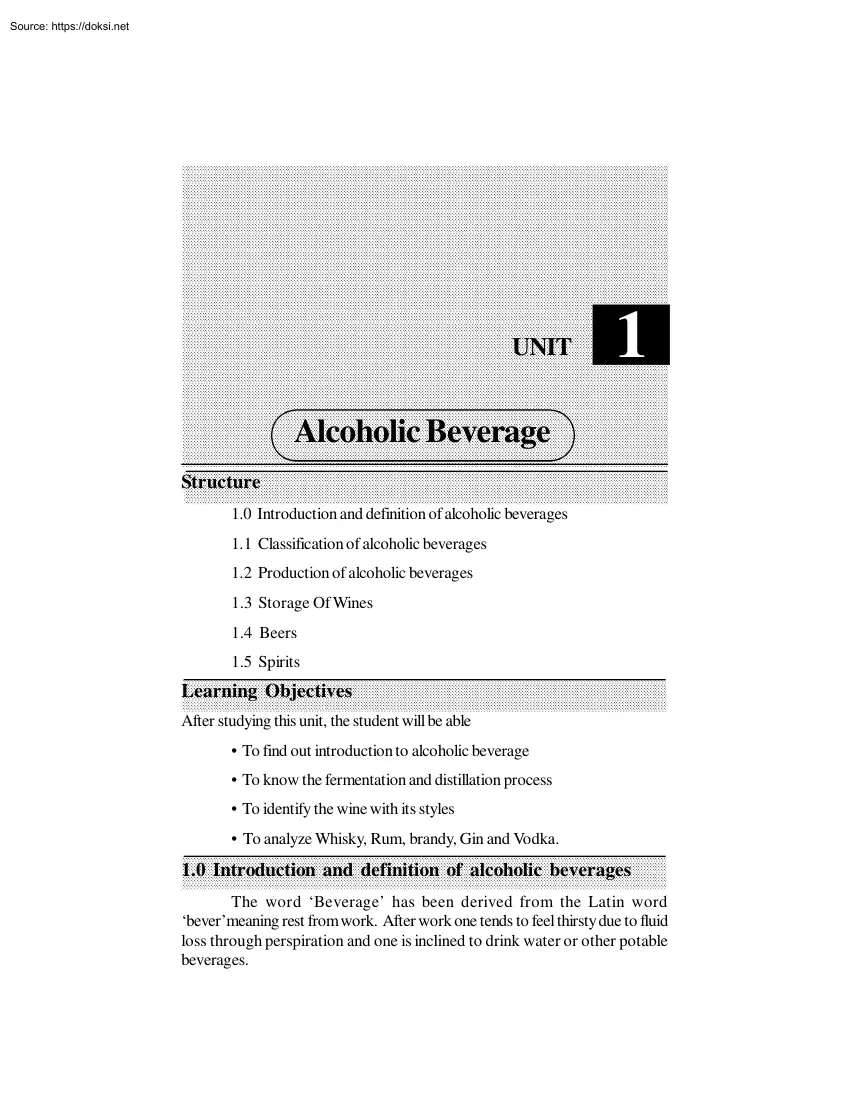 Alcoholic Beverage