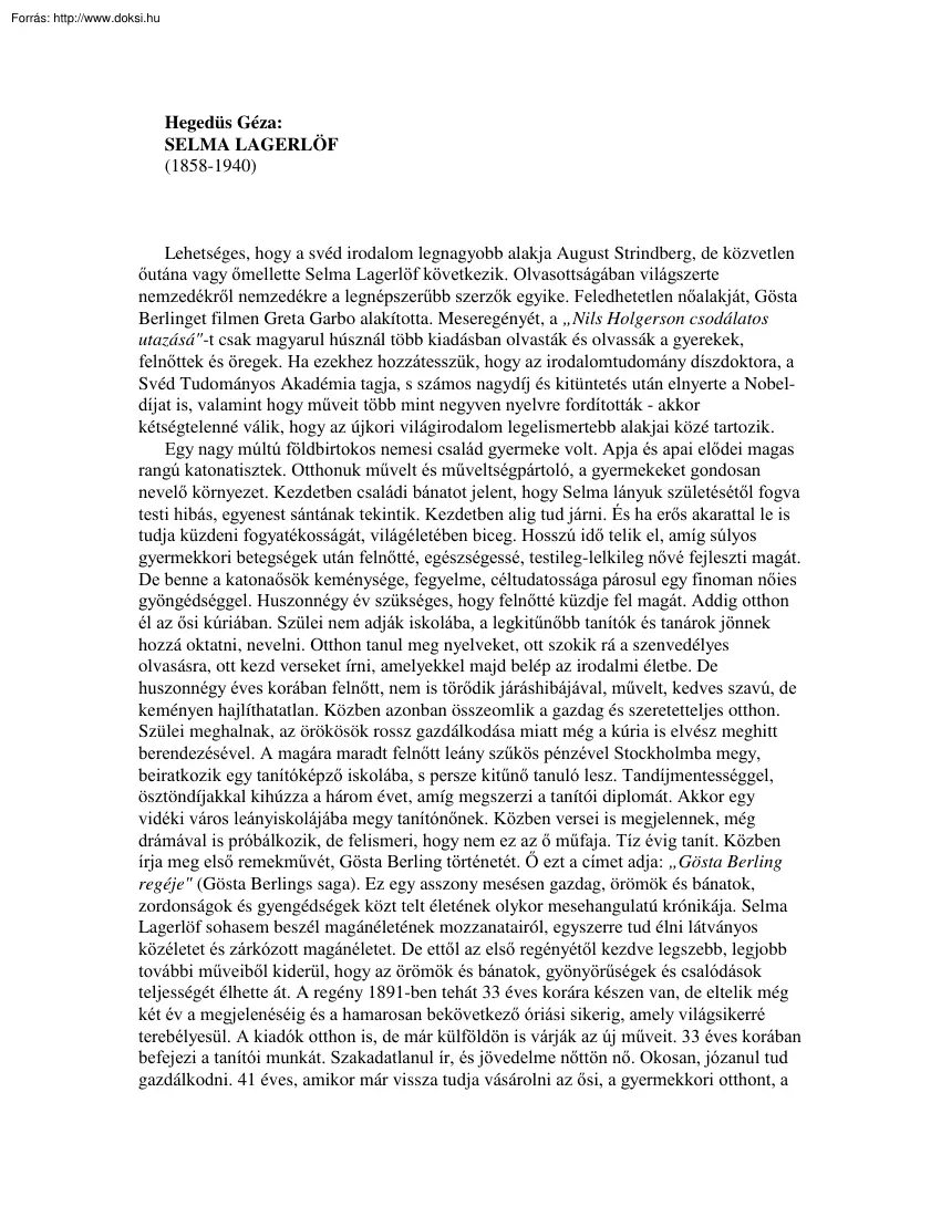 Hegedűs Géza - Világirodalmi arcképcsarnok, S-X