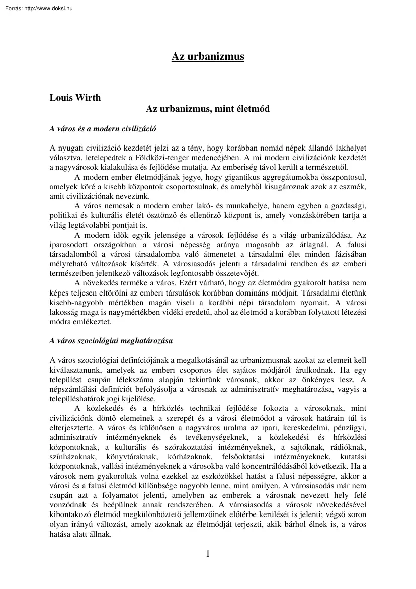 Az urbanizmus