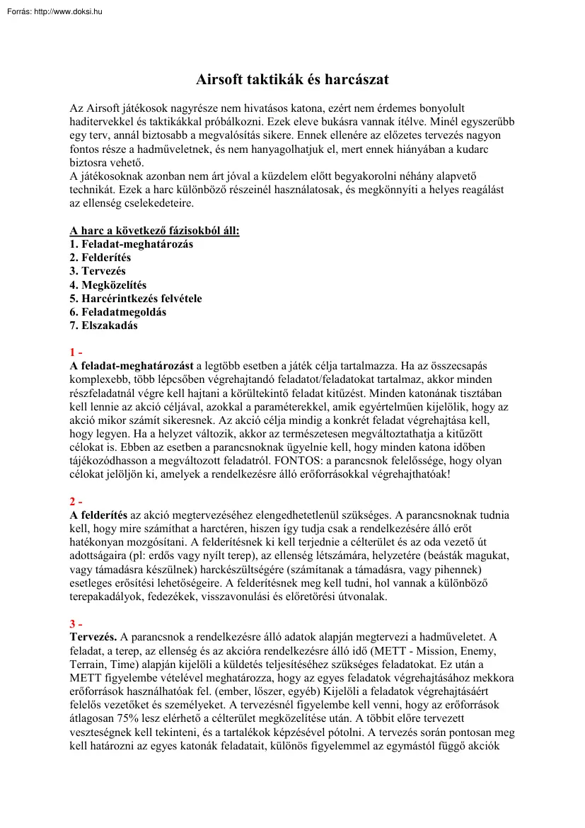 Airsoft taktikák és harcászat