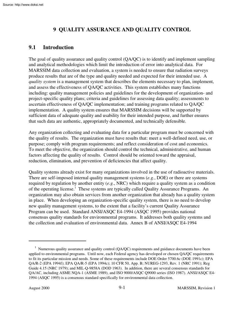 About Quality Assurance and Quality Control