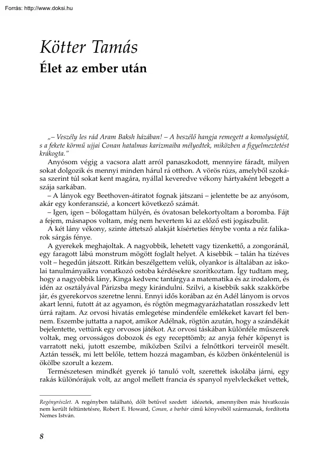 Kötter Tamás - Élet az ember után