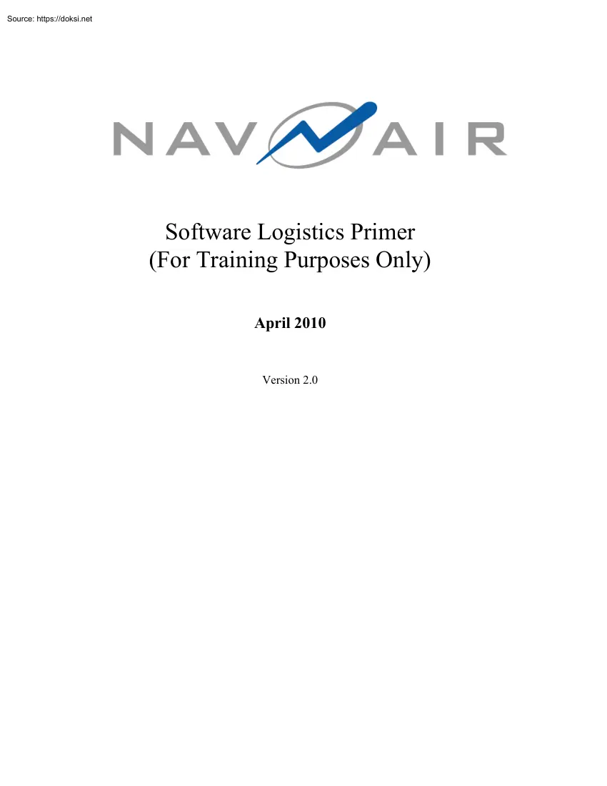 NAVAIR, Software Logistics Primer