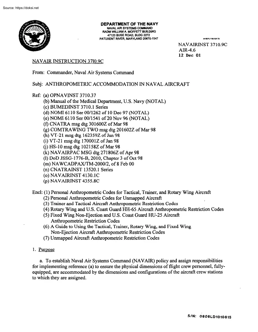 NAVAIR Instruction 3710.9C