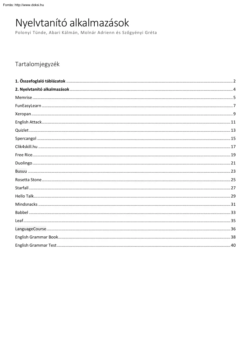 Nyelvtanító alkalmazások