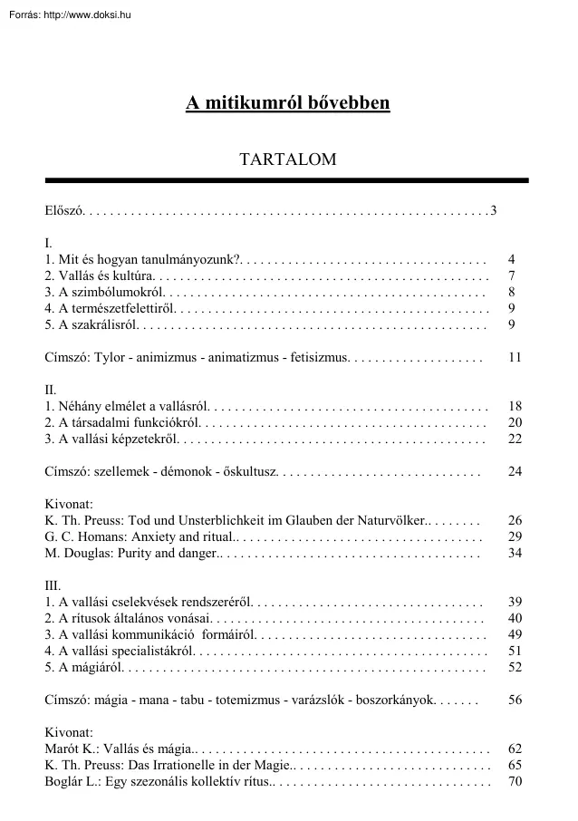 A mitikumról bővebben