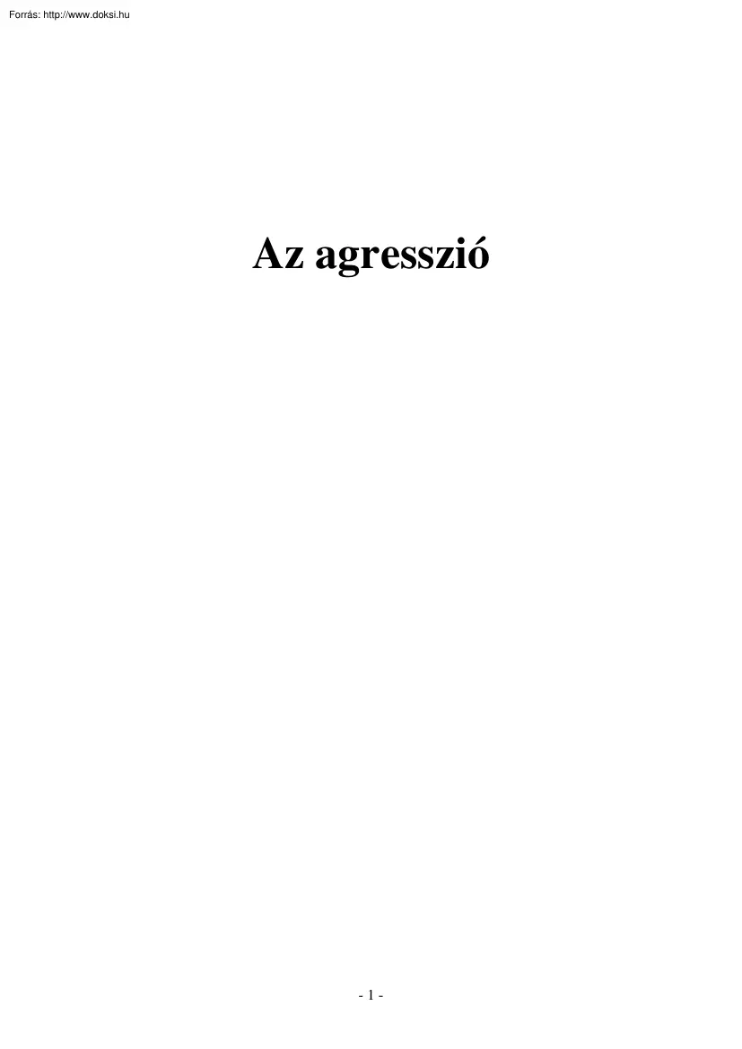 Az agresszió