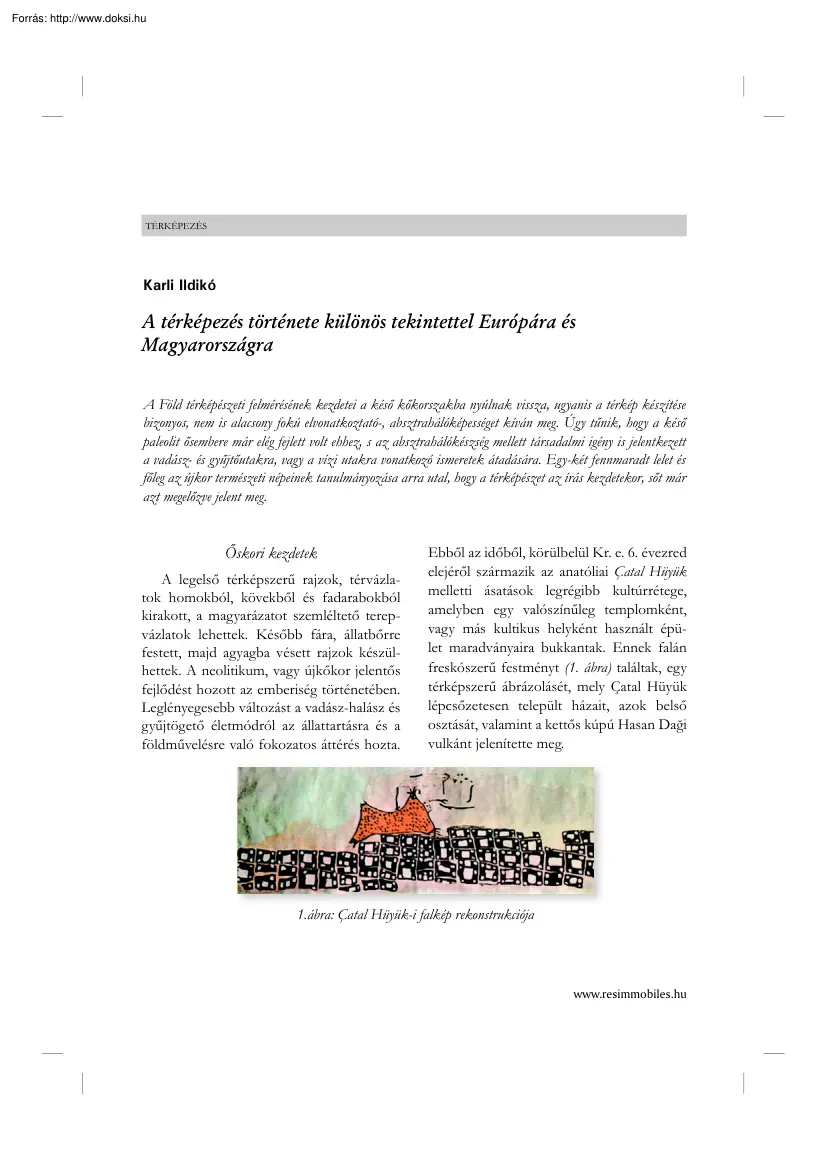 Karli Ildikó - A térképezés története különös tekintettel Európára és Magyarországra