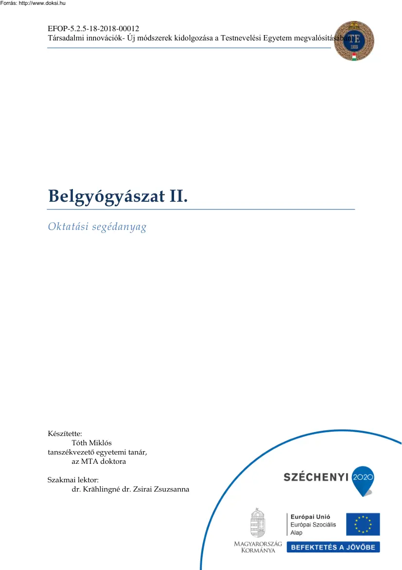 Tóth Miklós - Belgyógyászat II