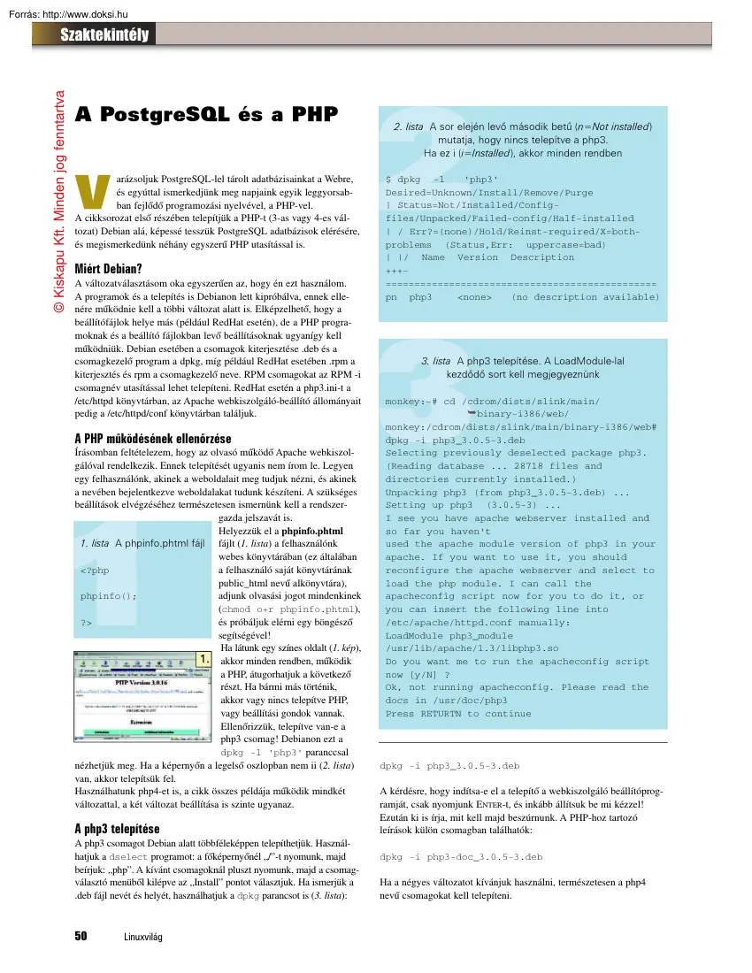 Borkuti Péter - PostgreSQL és PHP