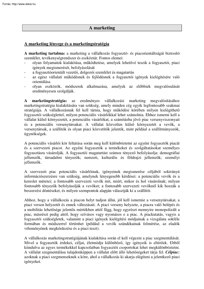 Simon Szilvia - A marketing