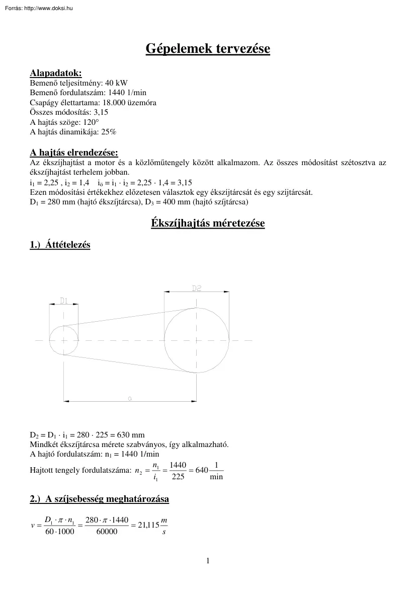 Gépelemek tervezése