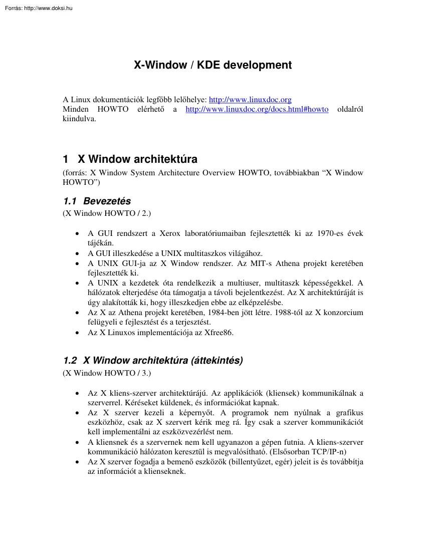 X-Window, KDE fejlesztés
