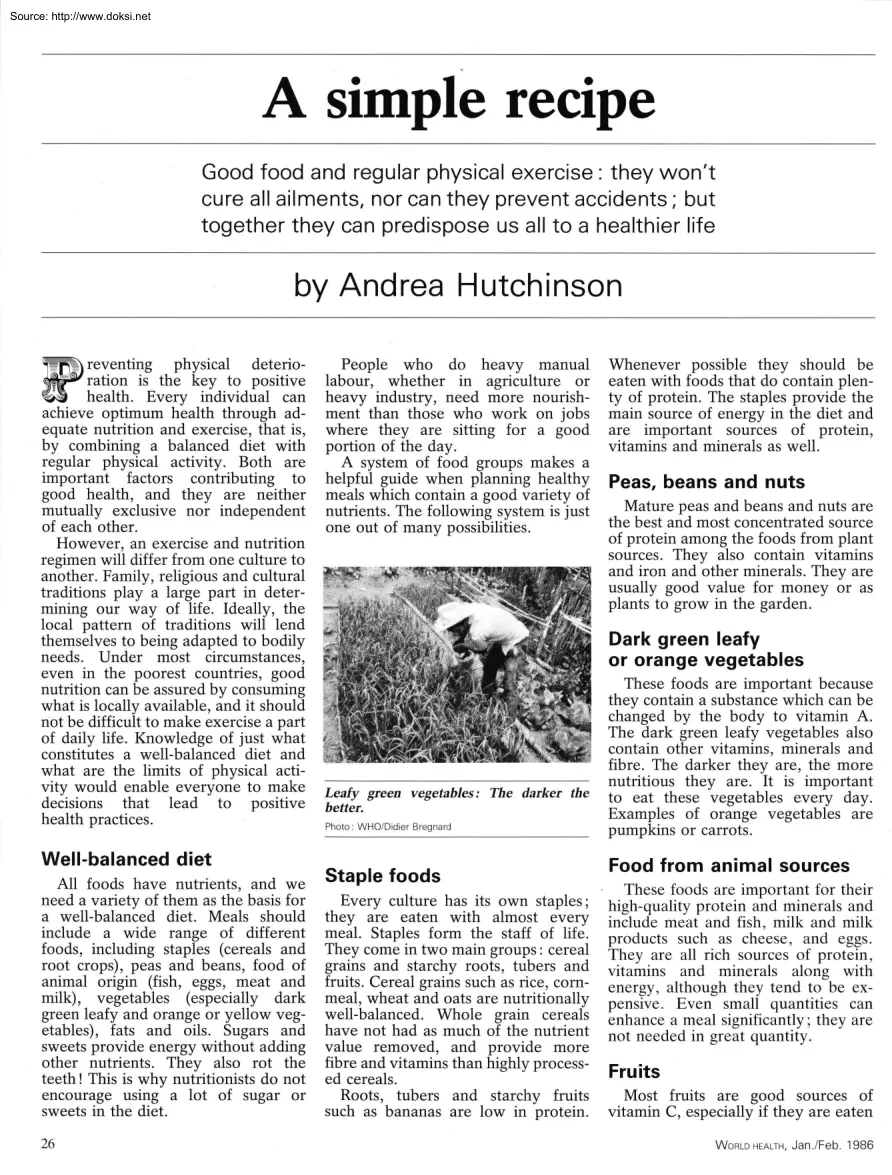 Andrea Hutchinson - A Simple Recipe