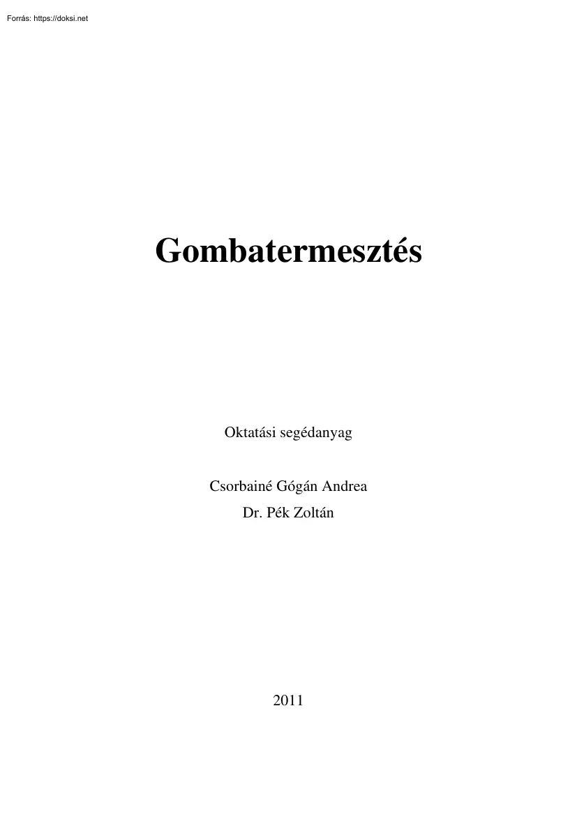 Gombatermesztés