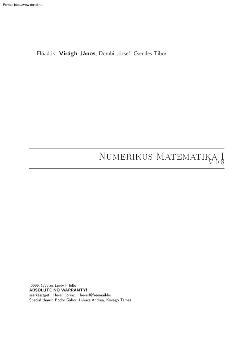 Numerikus matematika