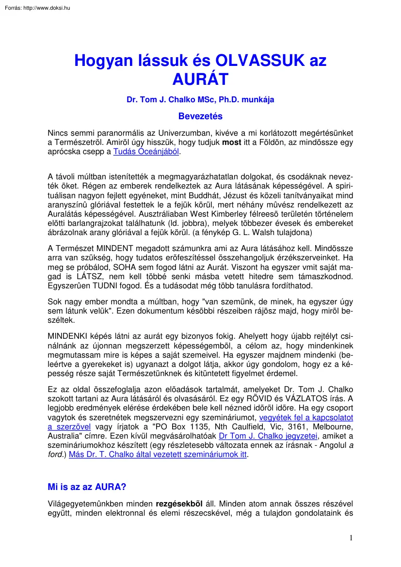 Hogyan lássuk és olvassuk az aurát?