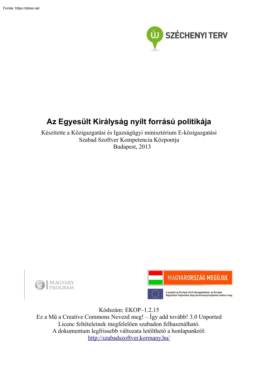Az Egyesült Királyság nyílt forrású politikája