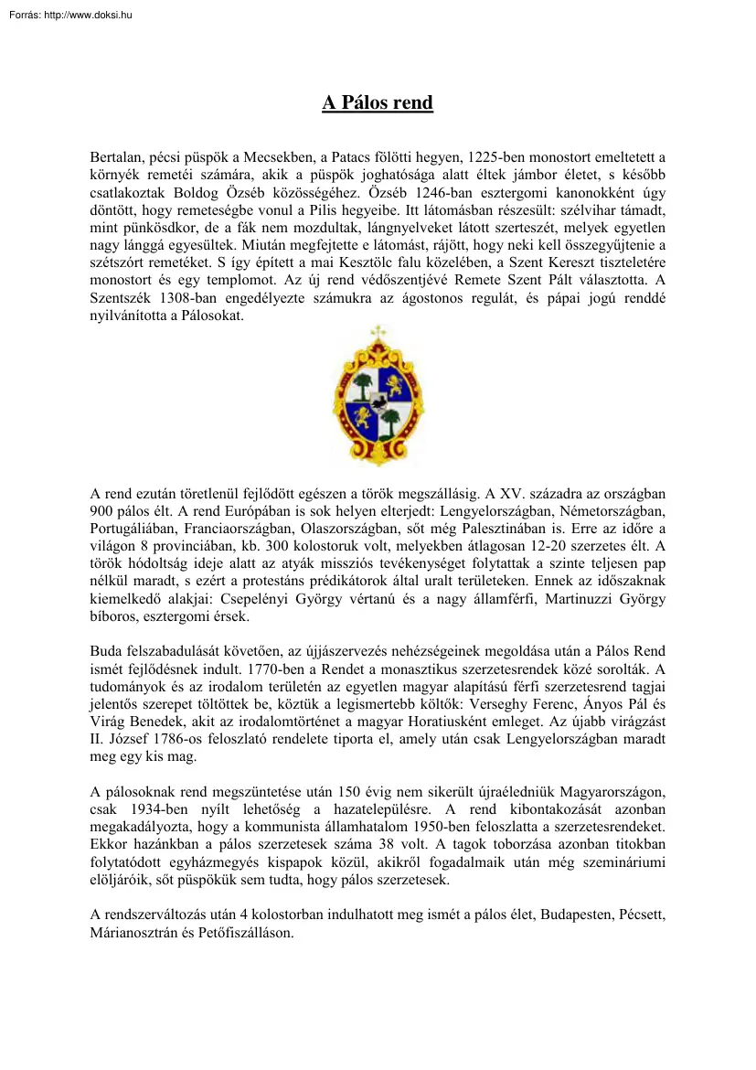 A Pálos rend