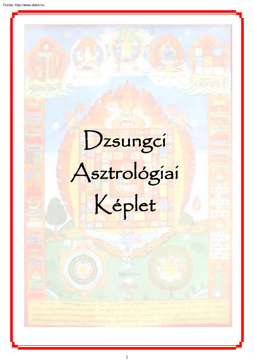 Dzsungci asztrológiai képlet
