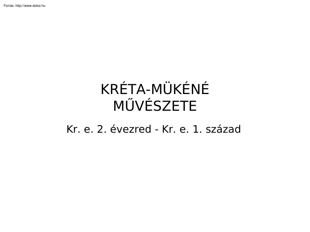 Kréta-Mükéné művészete