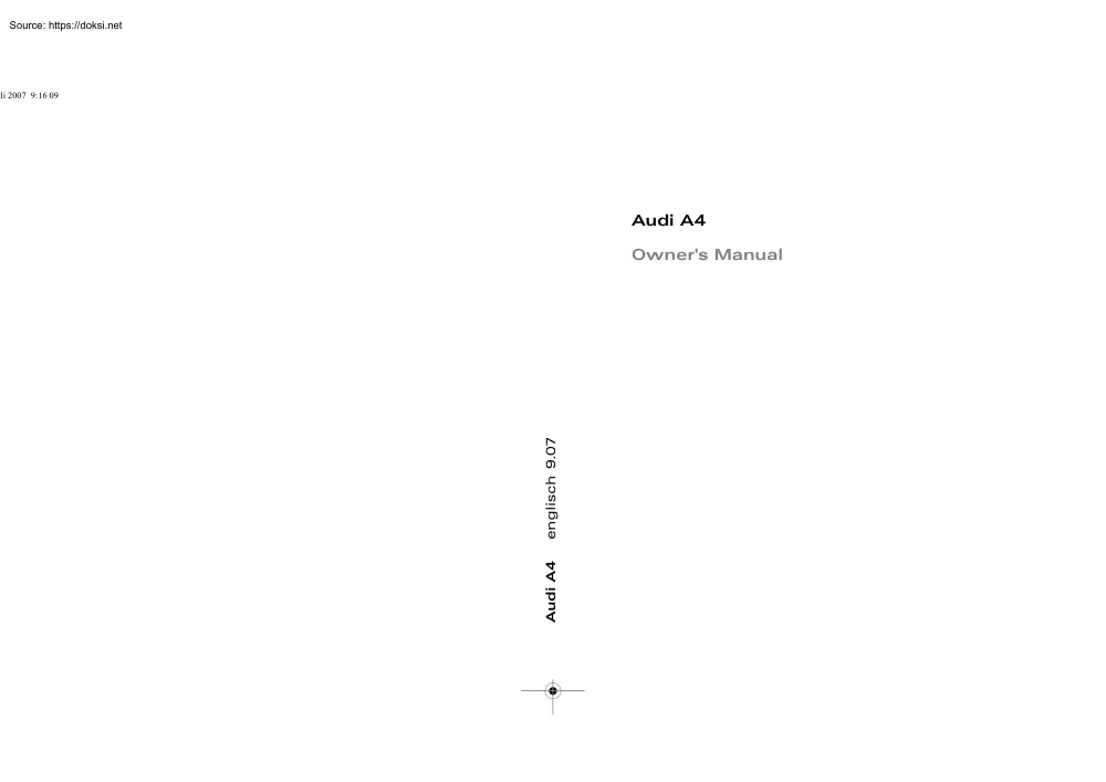 Audi A4 B8 owners manual