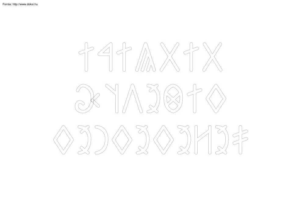 Bibliai kifestő gyerekeknek, rovásírással