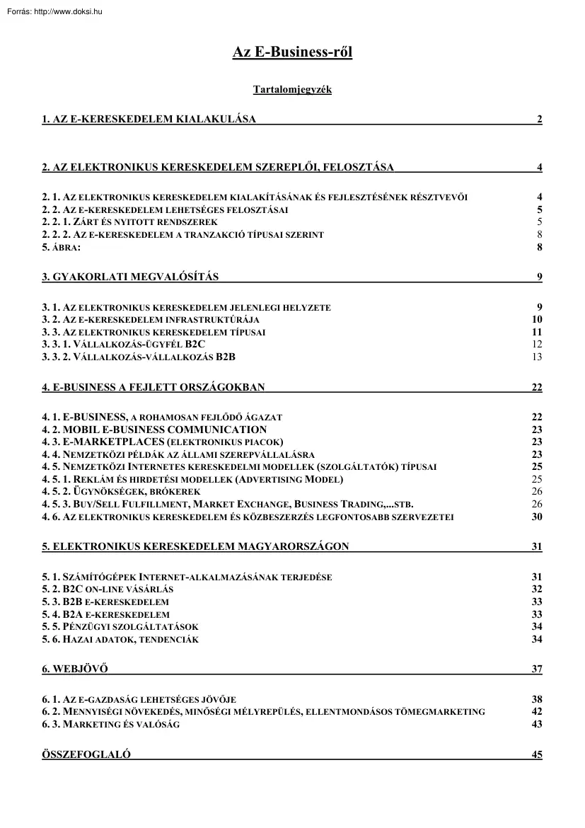 Az E-Business-ről