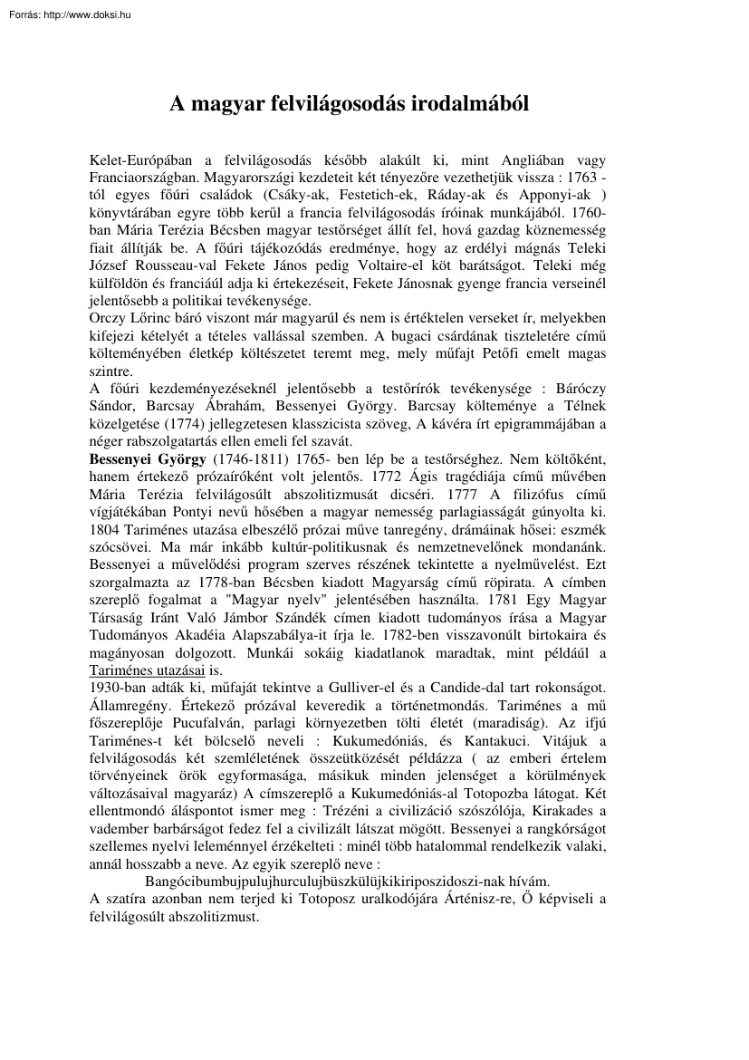 Irodalom érettségi tételek, 1995