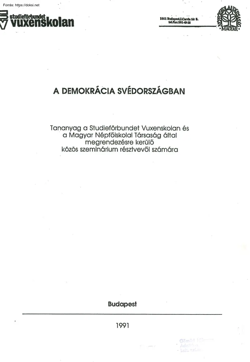 A demokrácia Svédországban