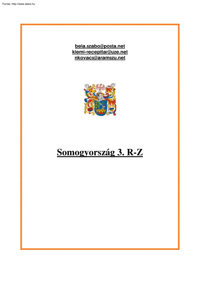 Somogyország III. (R-Z)