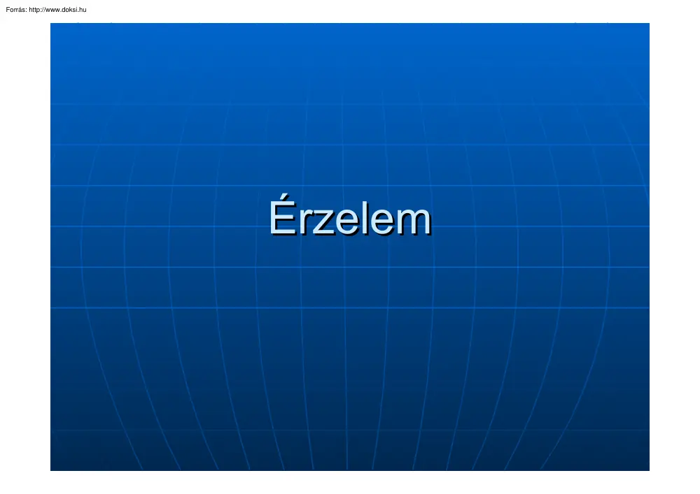 Az érzelemről