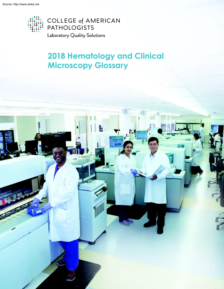 2018 Hematology and Clinical Microscopy Glossary