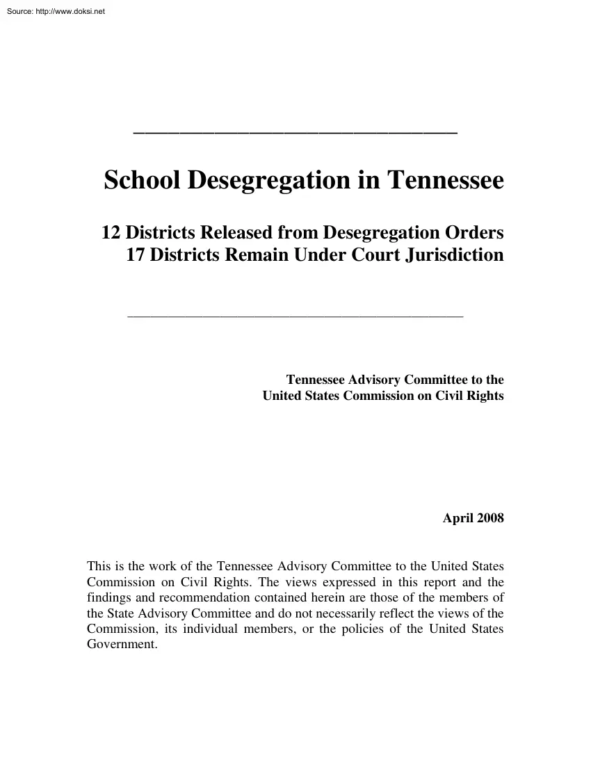 12 Districts Released from Desegregation Orders, 17 Districts Remain Under Court Jurisdiction