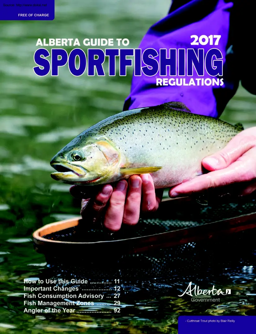 Alberta Guide to Sportfishing Regulations