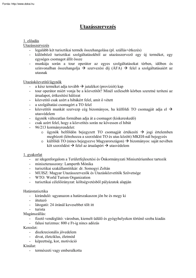 BGF-KVIFK Utazásszervezés
