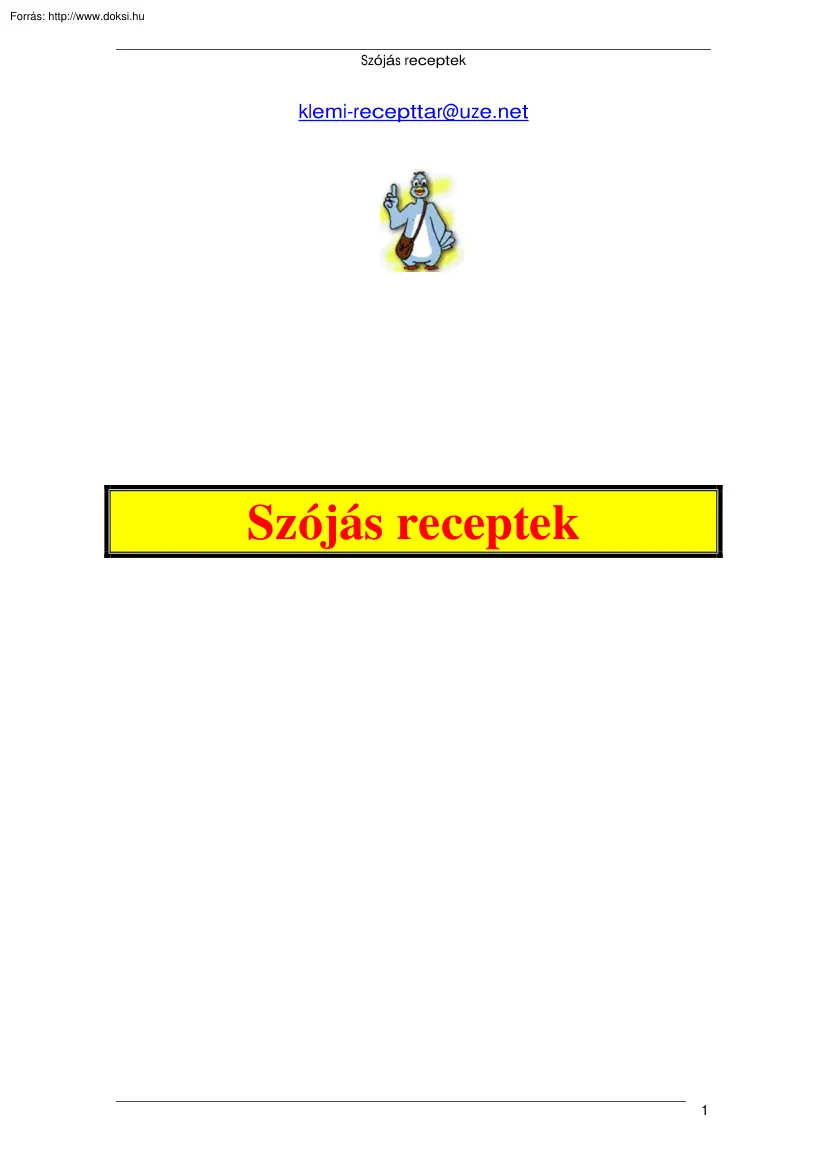 Klement András - Szójás receptek