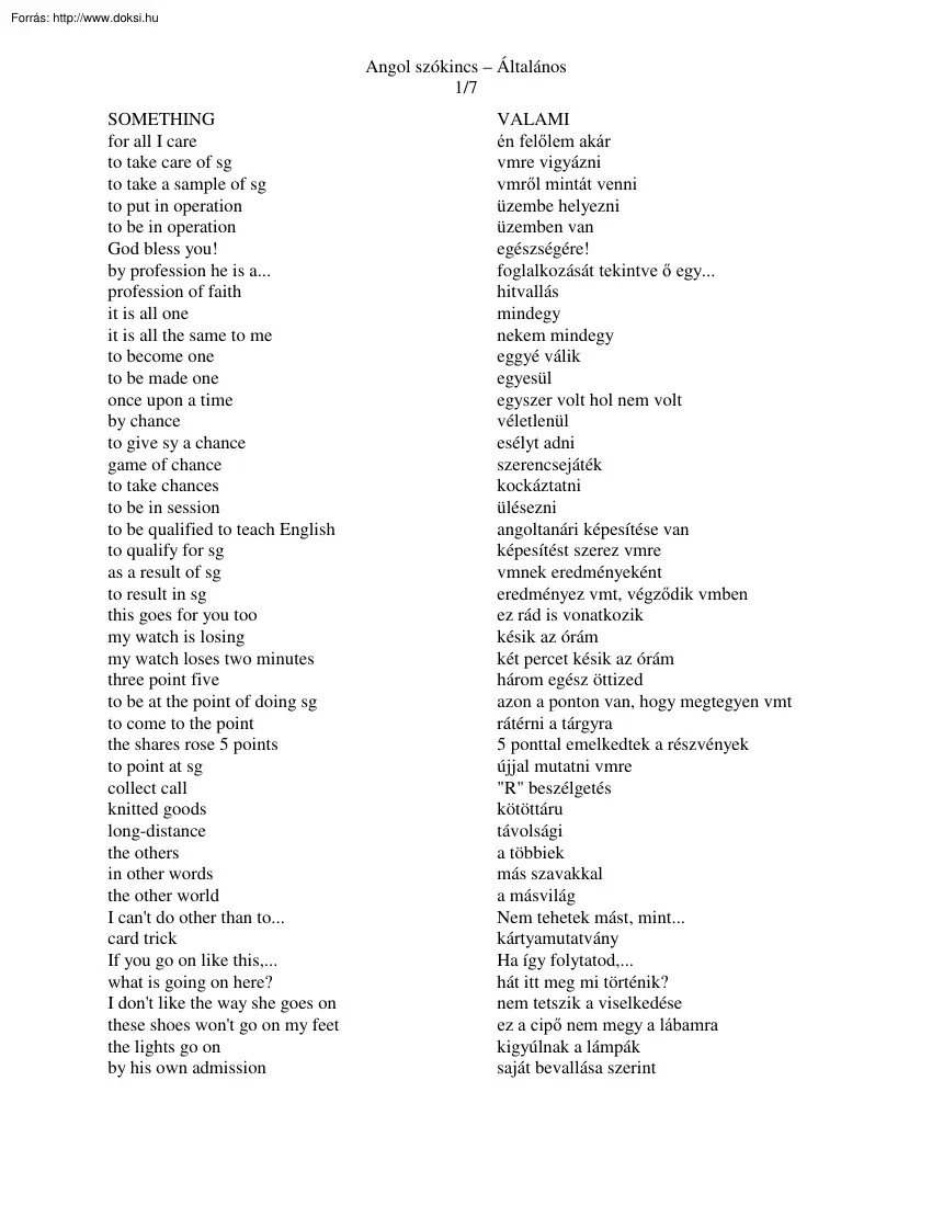 Alapvető angol kifejezések és szavak