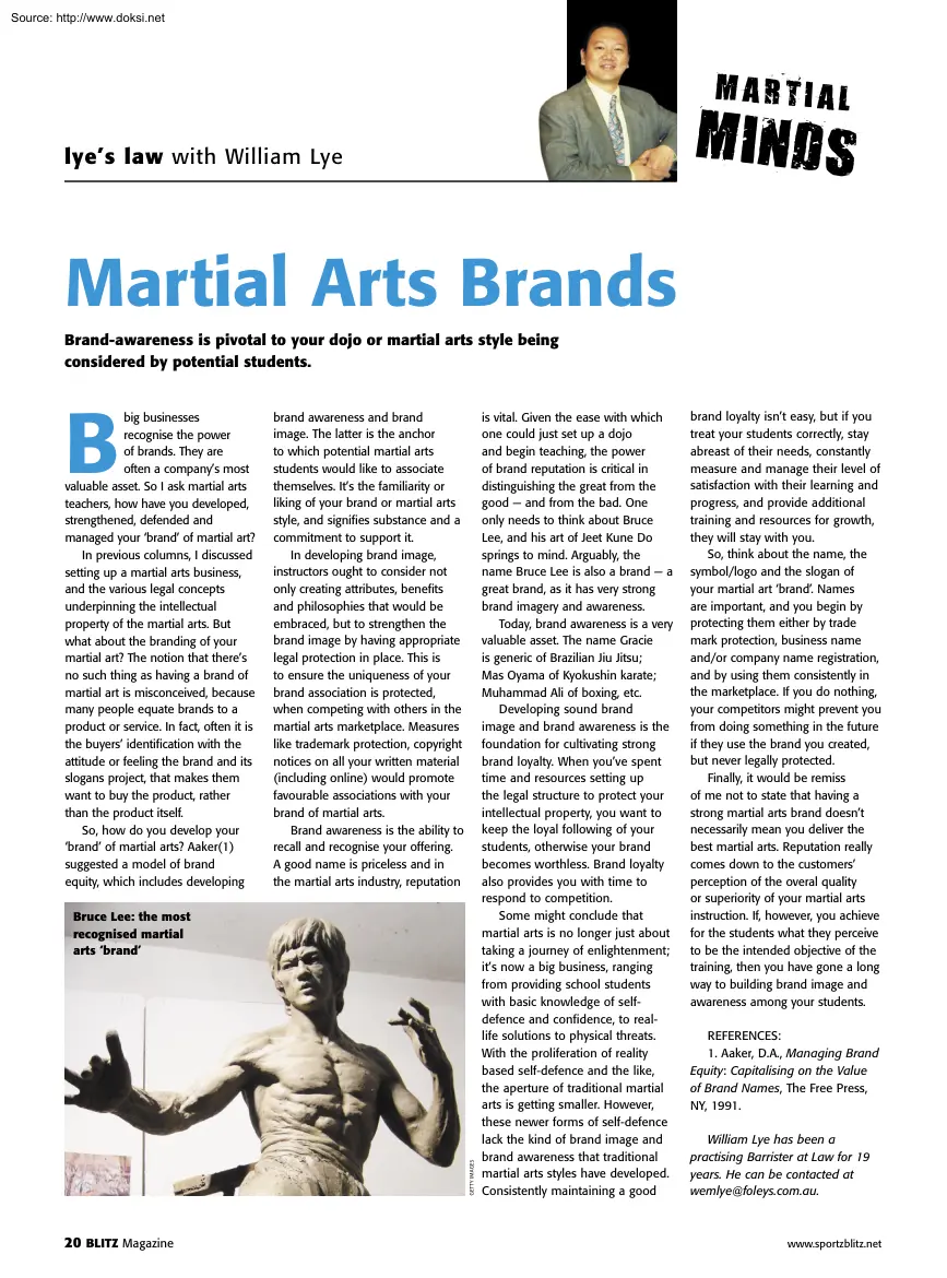 William Lye - Martial Arts Brands