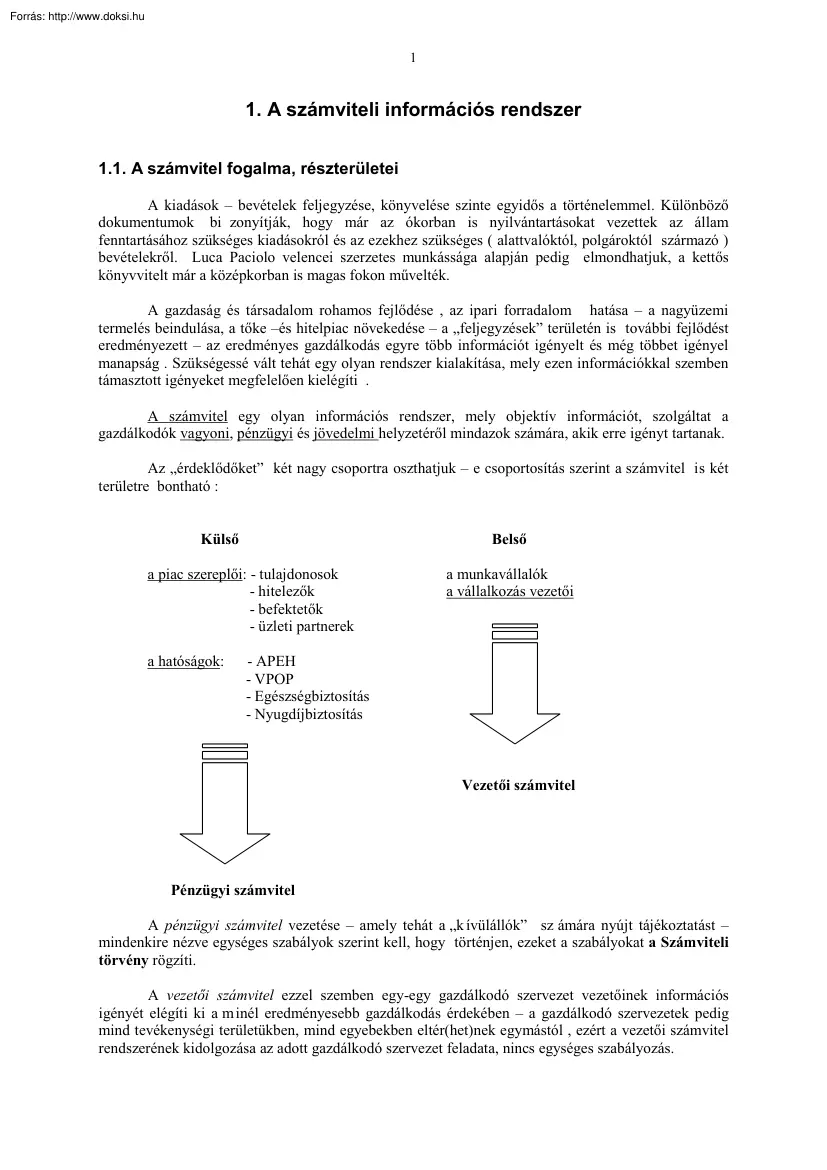 A számviteli információs rendszer