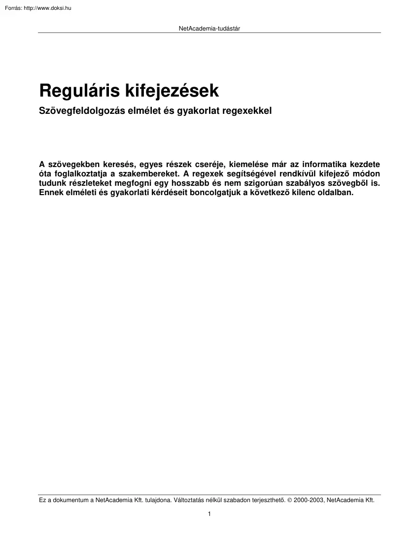 Reguláris kifejezések