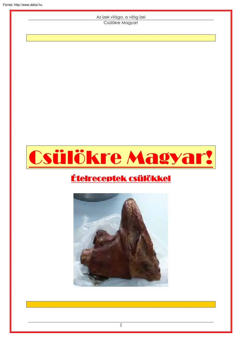 Csülökre Magyar