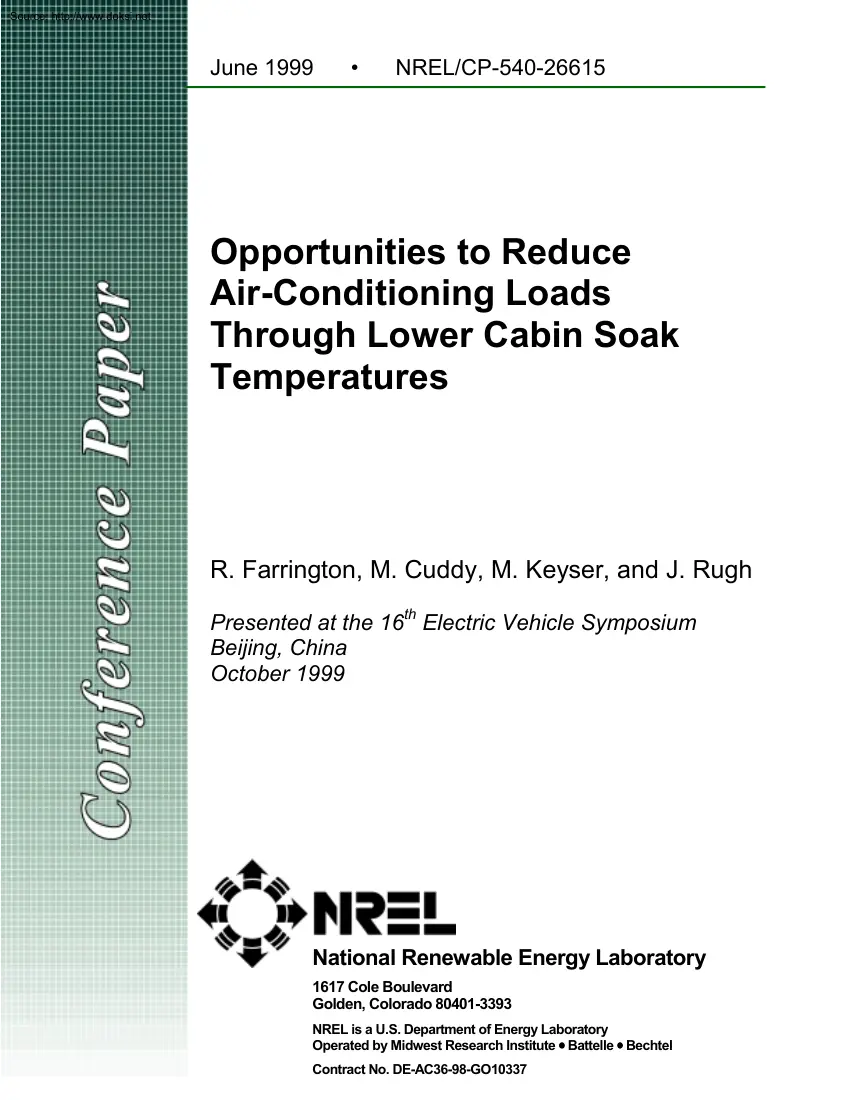 Farrington-Cuddy-Keyser - Opportunities to Reduce Air-Conditioning Loads Through Lower Cabin Soak