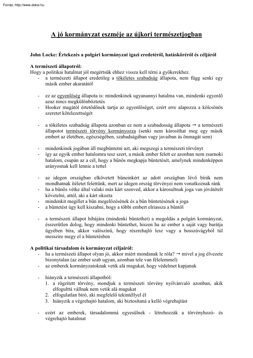 A jó kormányzat eszméje az újkori természetjogban