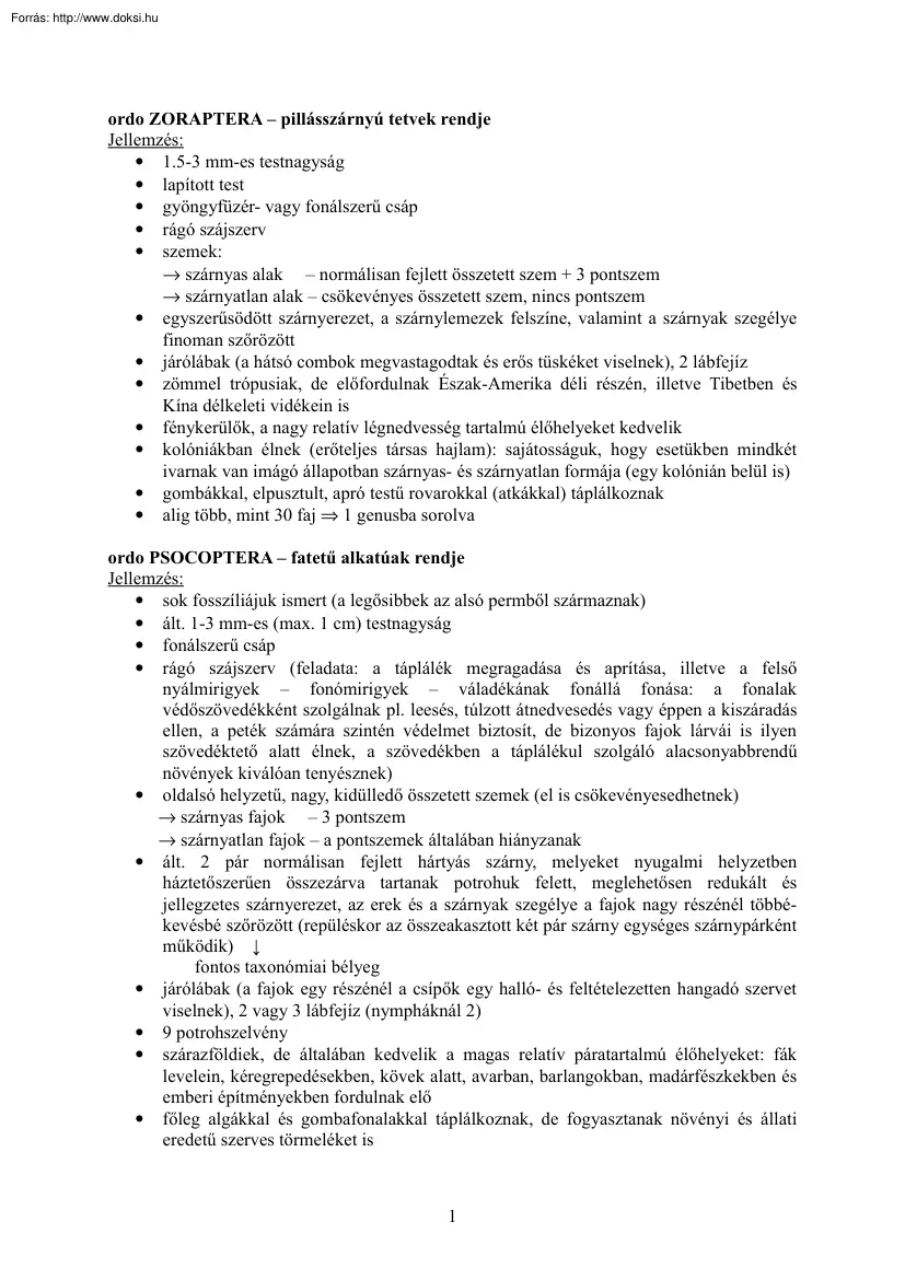 A poloskák jellemzése