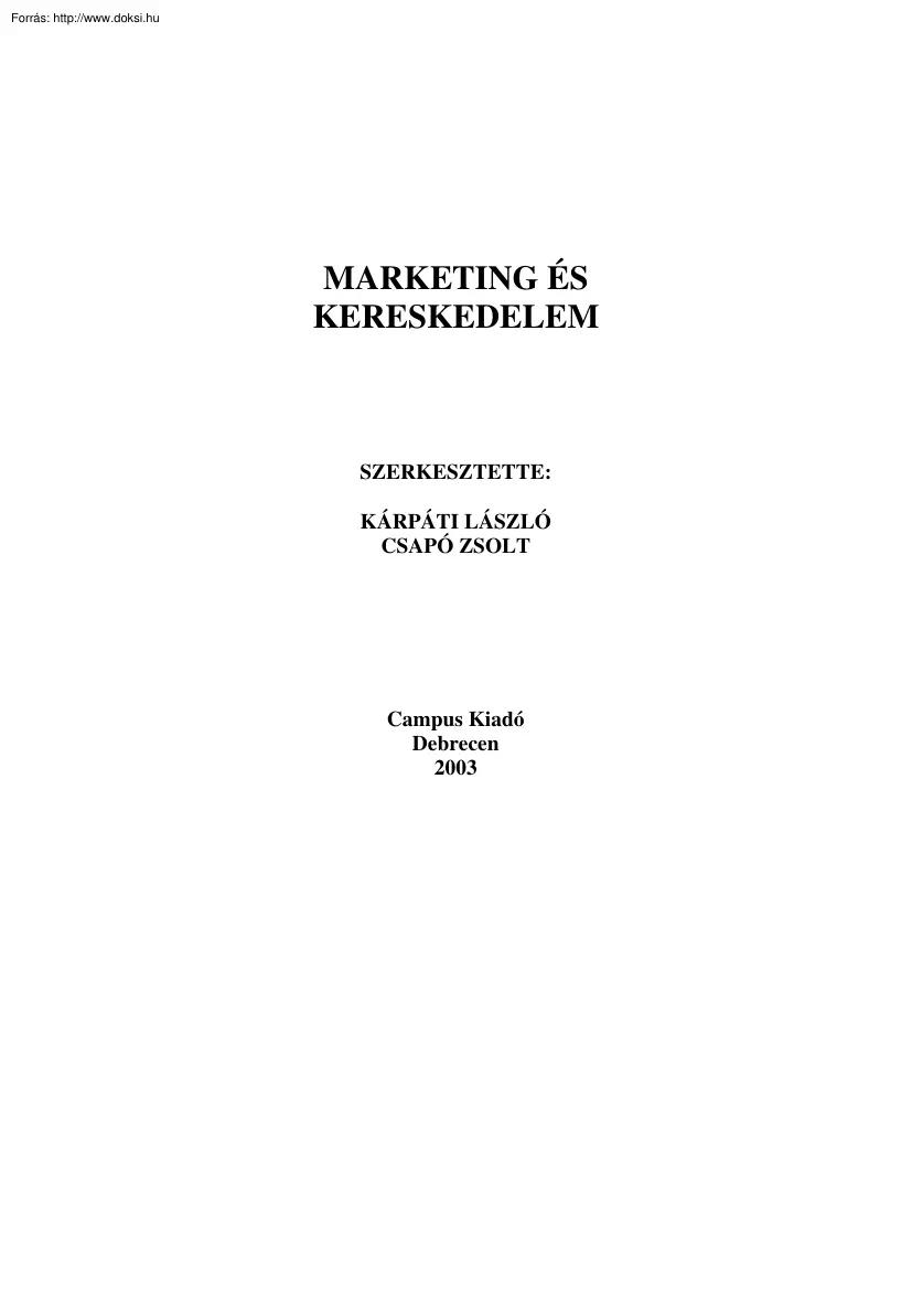 Marketing és kereskedelem